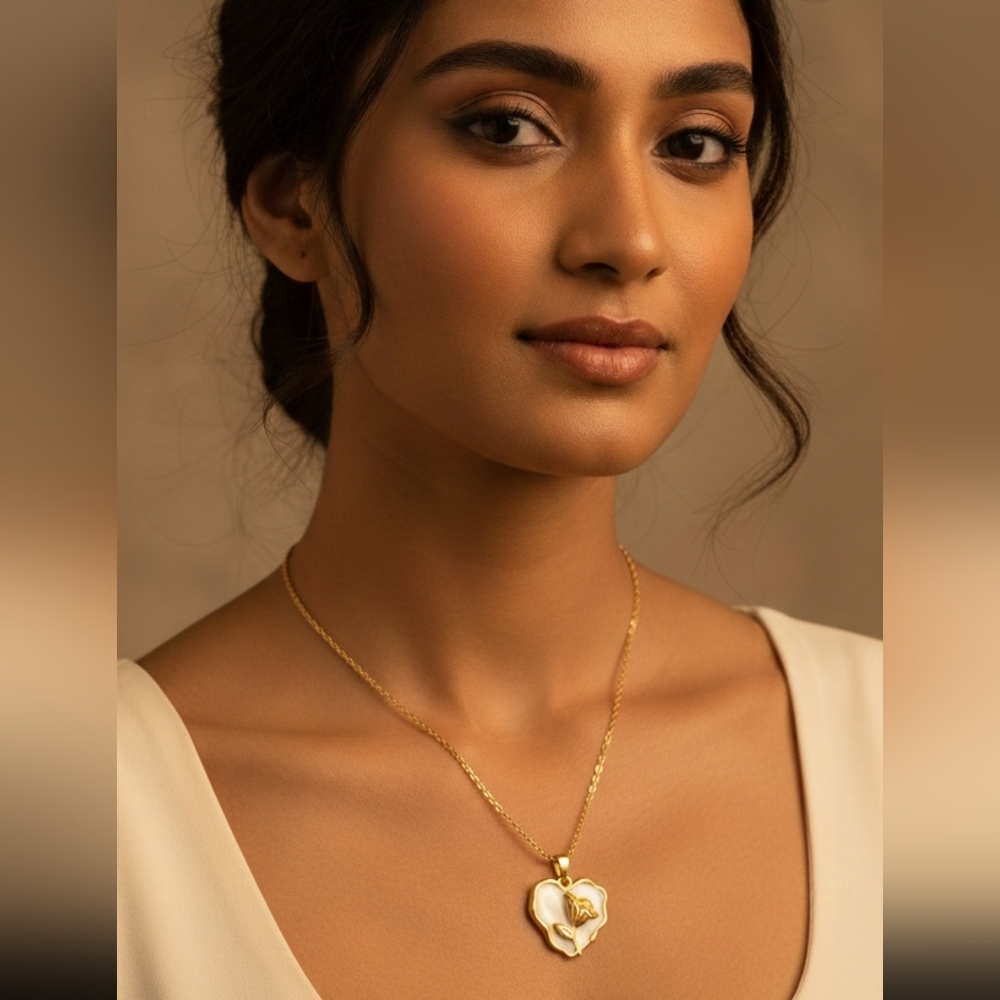 Gold Heart Pendant Necklace